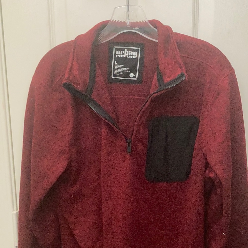 FINAL MARKDOWN Urban pipeline 1/4 zip fleece pullover large